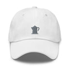 Old School Coffee Pot Embroidered Unisex Dad Hat, Handmade, Adjustable Baseball Cap Gift