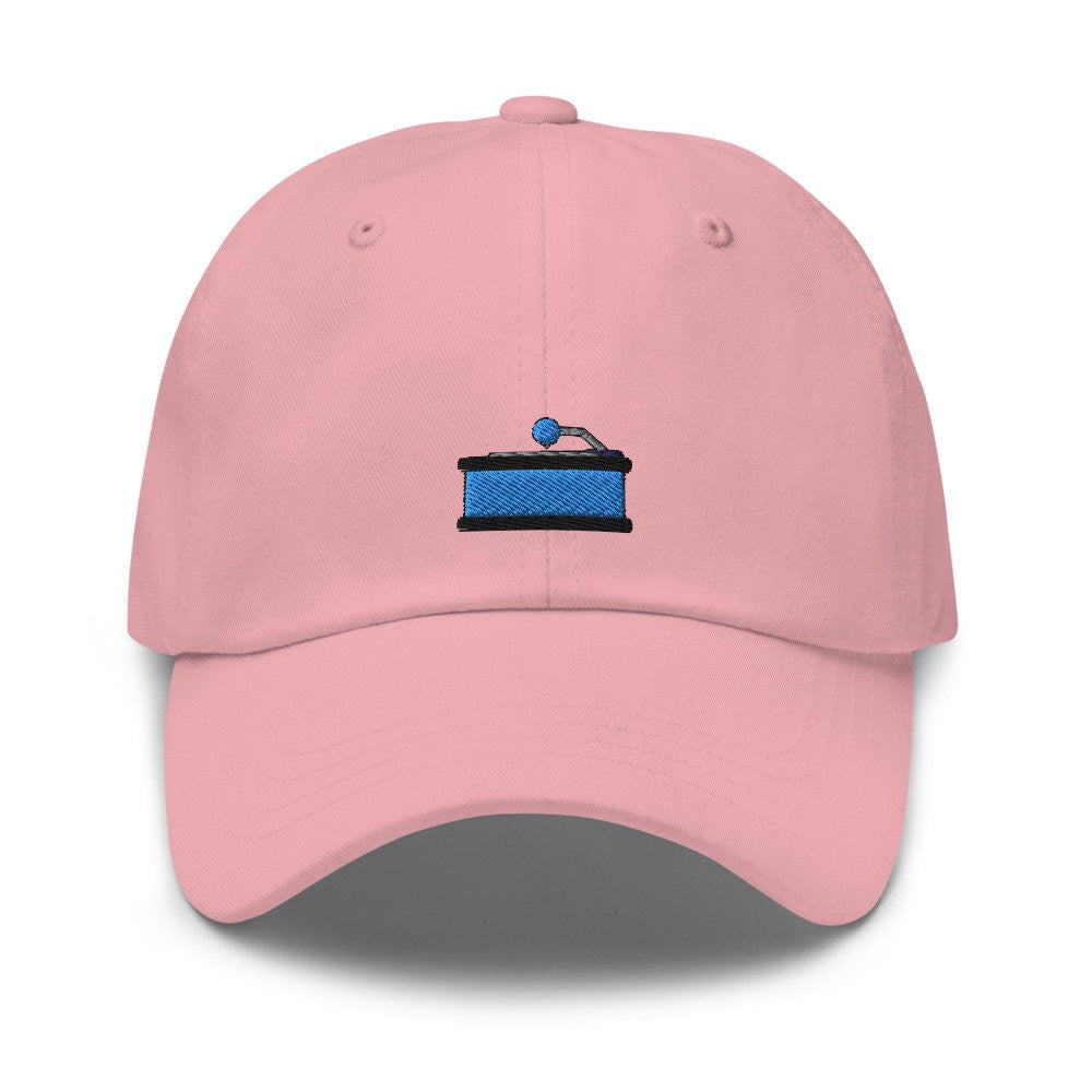 Record Player Embroidered Unisex Dad Hat, Handmade, Adjustable Baseball Cap Gift