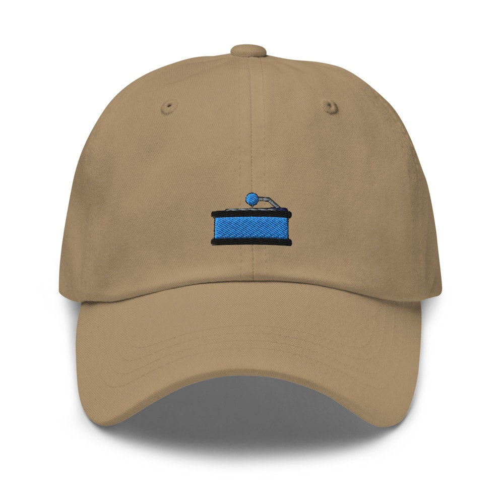 Record Player Embroidered Unisex Dad Hat, Handmade, Adjustable Baseball Cap Gift