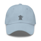 Old School Coffee Pot Embroidered Unisex Dad Hat, Handmade, Adjustable Baseball Cap Gift
