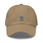Old School Coffee Pot Embroidered Unisex Dad Hat, Handmade, Adjustable Baseball Cap Gift