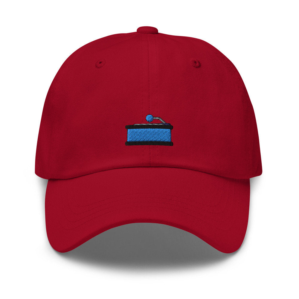 Record Player Embroidered Unisex Dad Hat, Handmade, Adjustable Baseball Cap Gift
