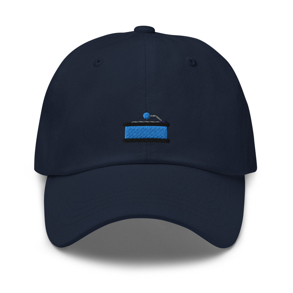 Record Player Embroidered Unisex Dad Hat, Handmade, Adjustable Baseball Cap Gift