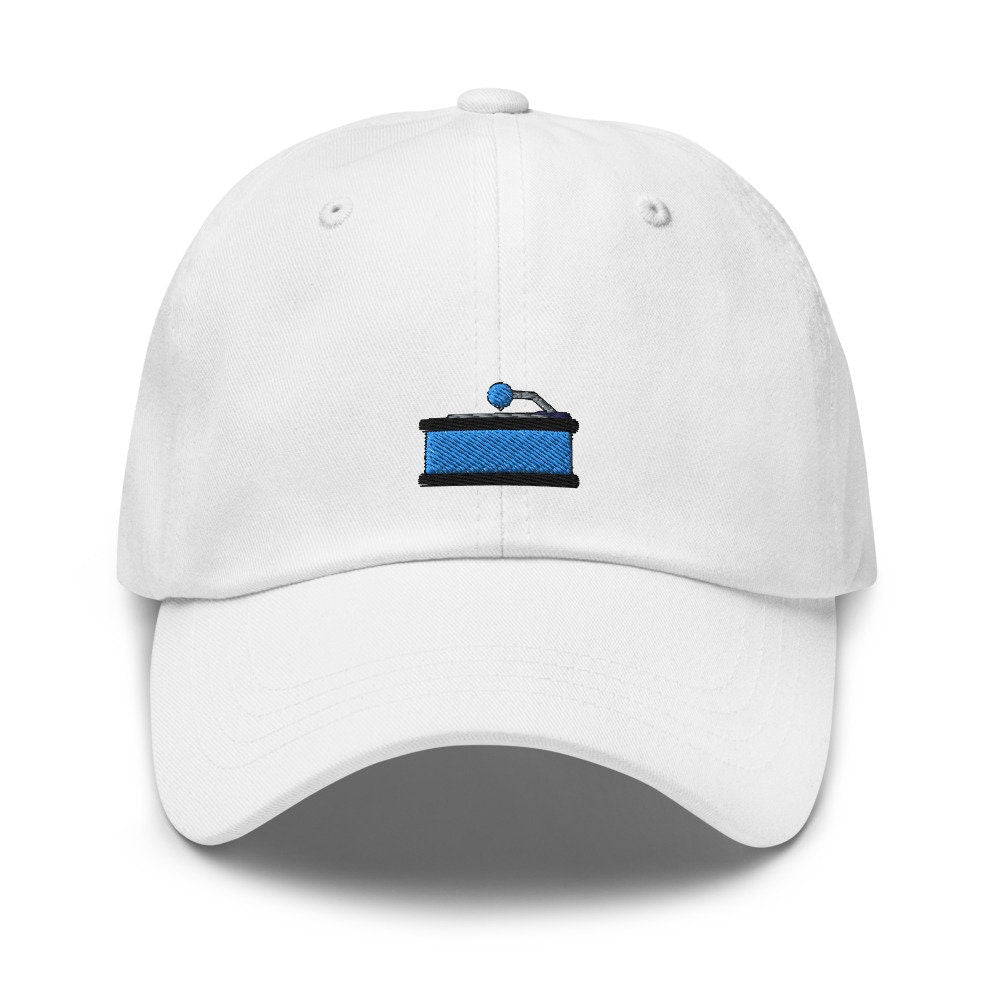 Record Player Embroidered Unisex Dad Hat, Handmade, Adjustable Baseball Cap Gift