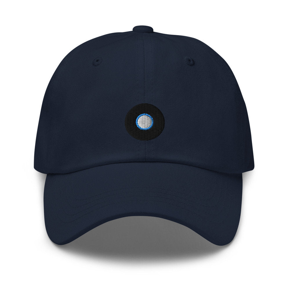 Vinyl Record Embroidered Unisex Dad Hat, Handmade, Adjustable Baseball Cap Gift
