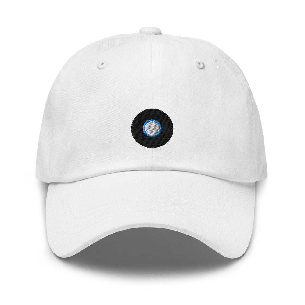 Vinyl Record Embroidered Unisex Dad Hat, Handmade, Adjustable Baseball Cap Gift