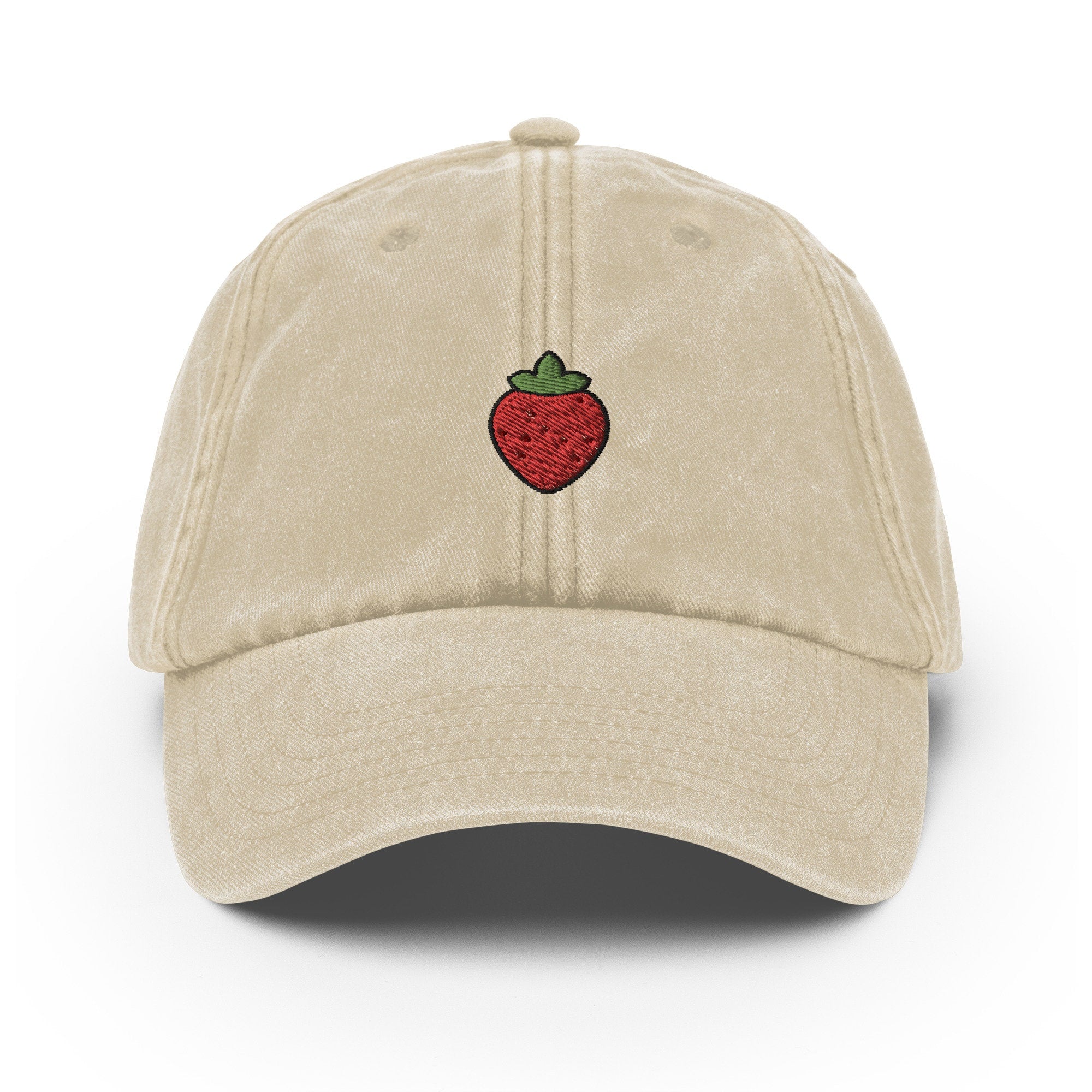 Strawberry Vintage Hat, Aged Dad Cap, Faded Baseball Cap Gift - Multiple Colors