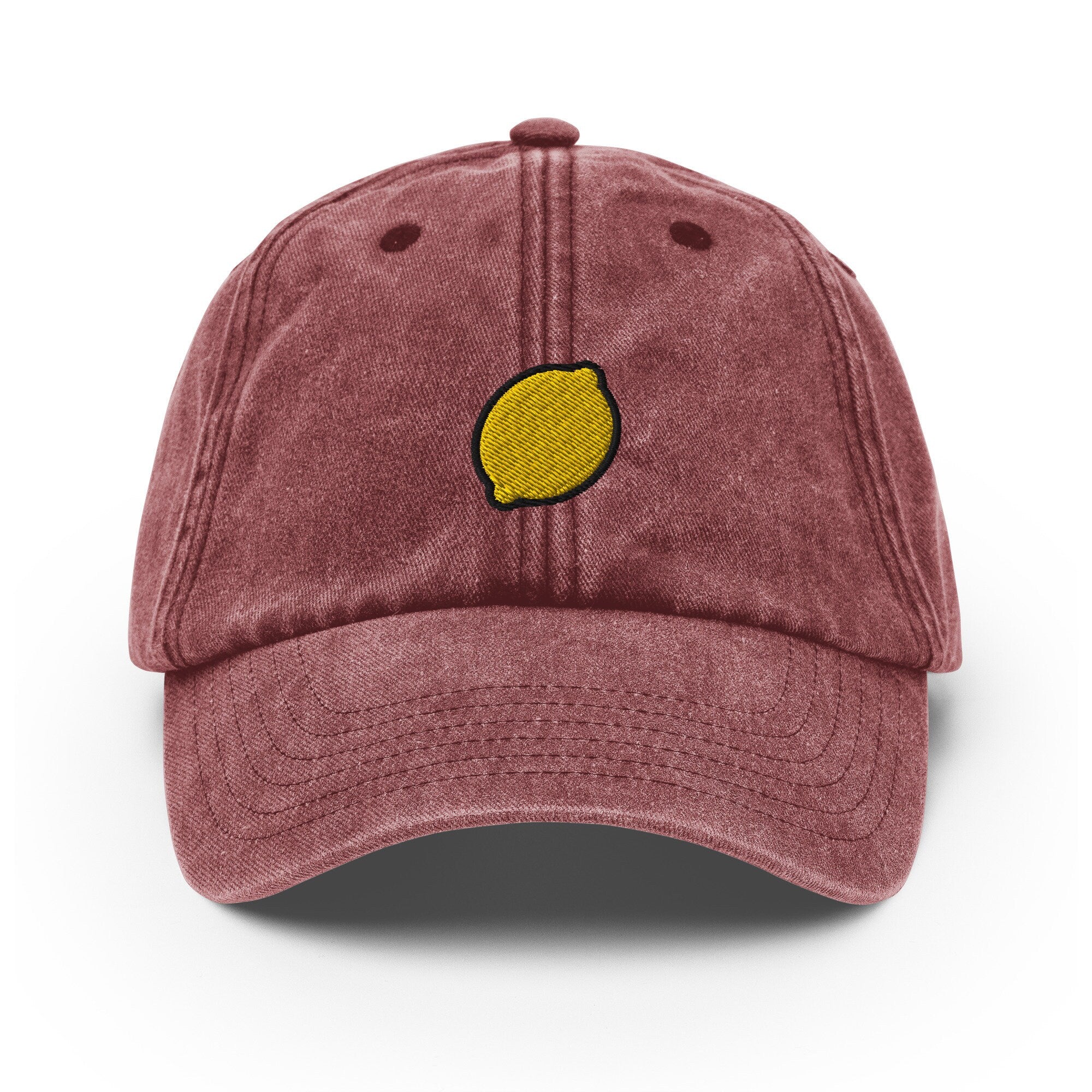 Lemon Vintage Hat, Aged Dad Cap, Faded Baseball Cap Gift - Multiple Colors