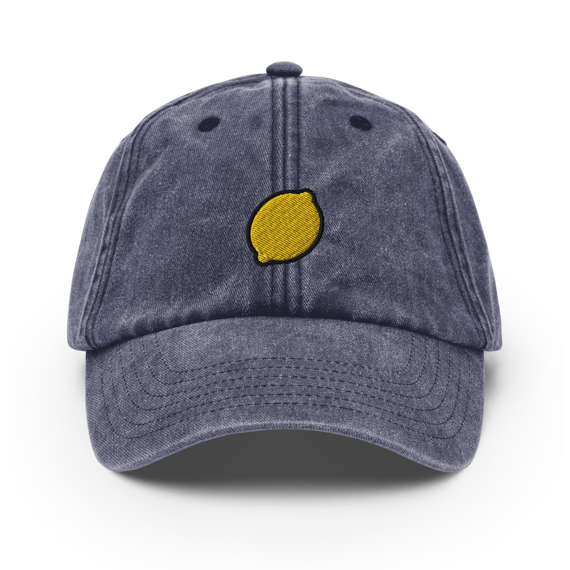 Lemon Vintage Hat, Aged Dad Cap, Faded Baseball Cap Gift - Multiple Colors
