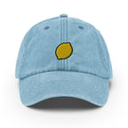Lemon Vintage Hat, Aged Dad Cap, Faded Baseball Cap Gift - Multiple Colors