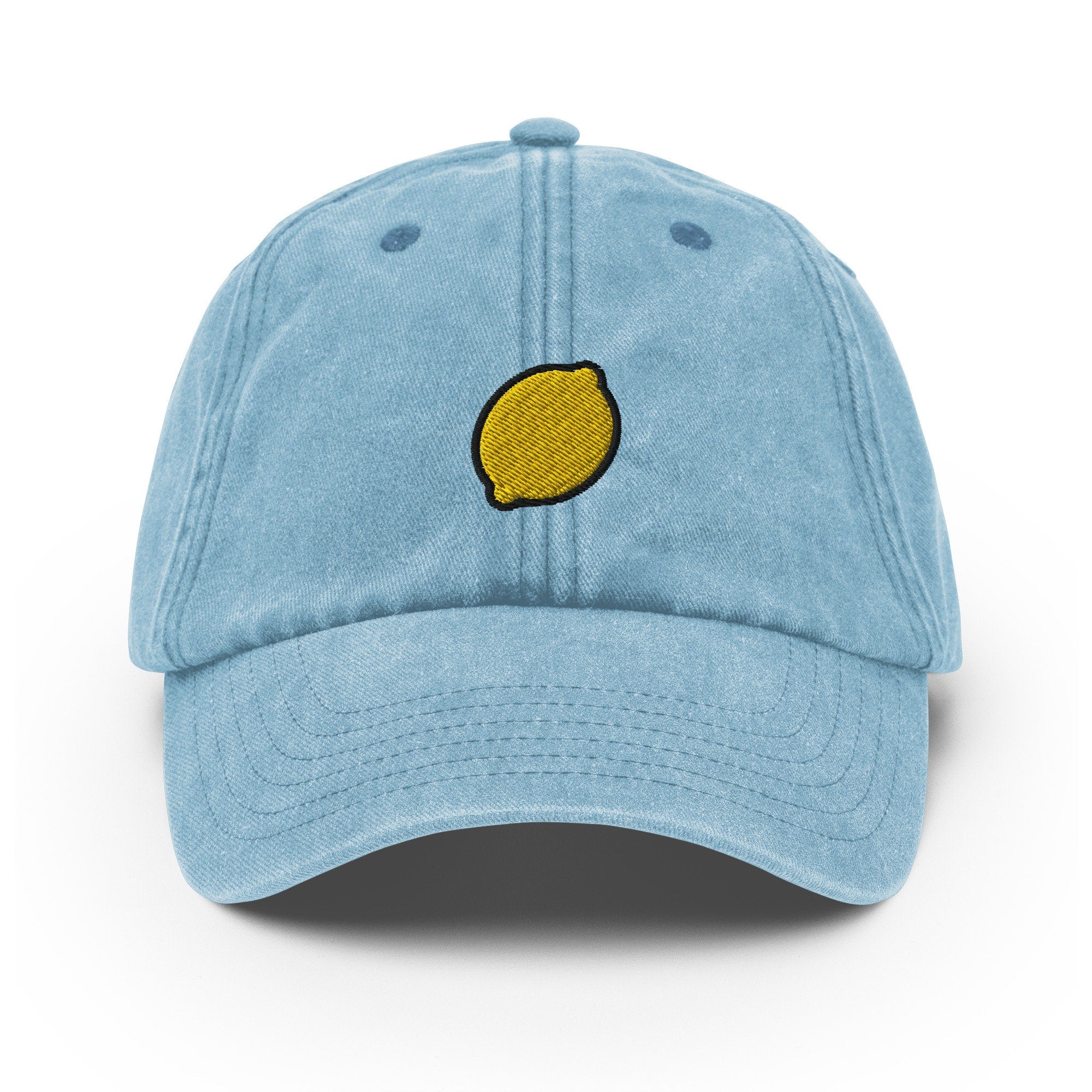 Lemon Vintage Hat, Aged Dad Cap, Faded Baseball Cap Gift - Multiple Colors
