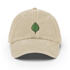 Leaf Vintage Hat, Aged Dad Cap, Faded Baseball Cap Gift - Multiple Colors