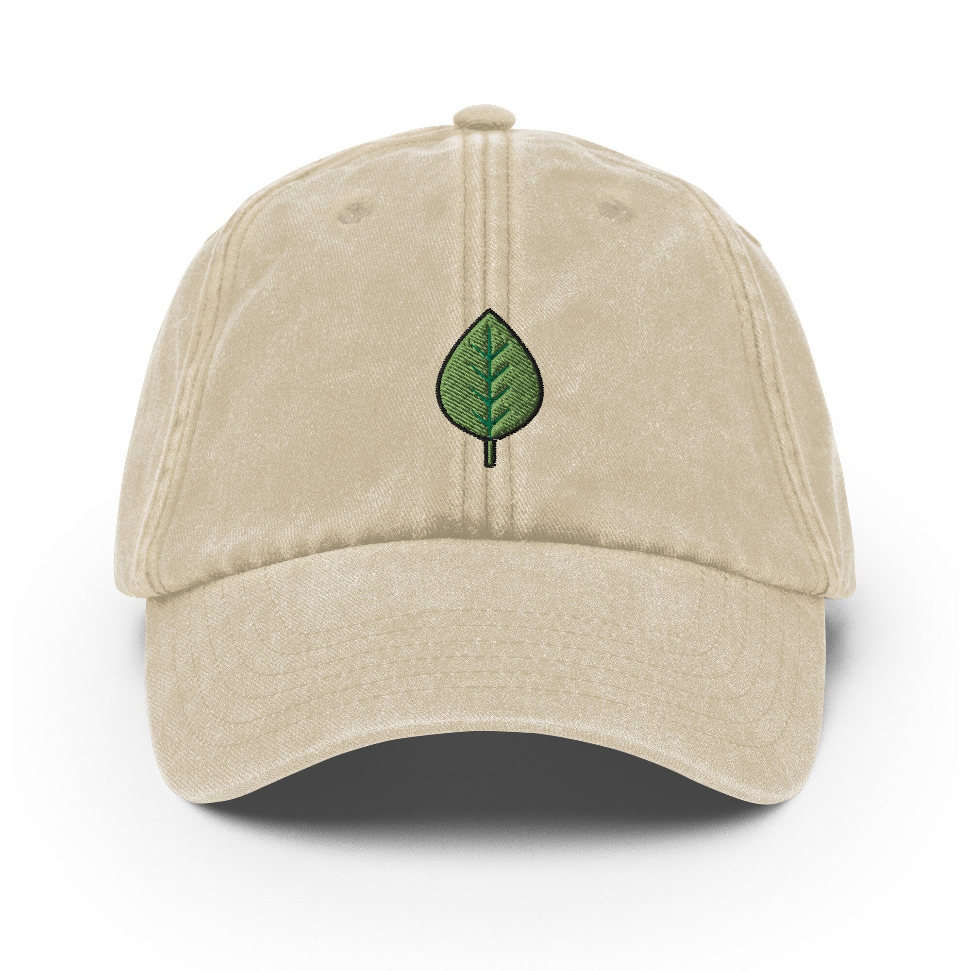 Leaf Vintage Hat, Aged Dad Cap, Faded Baseball Cap Gift - Multiple Colors