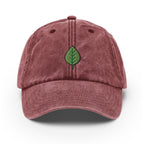 Leaf Vintage Hat, Aged Dad Cap, Faded Baseball Cap Gift - Multiple Colors