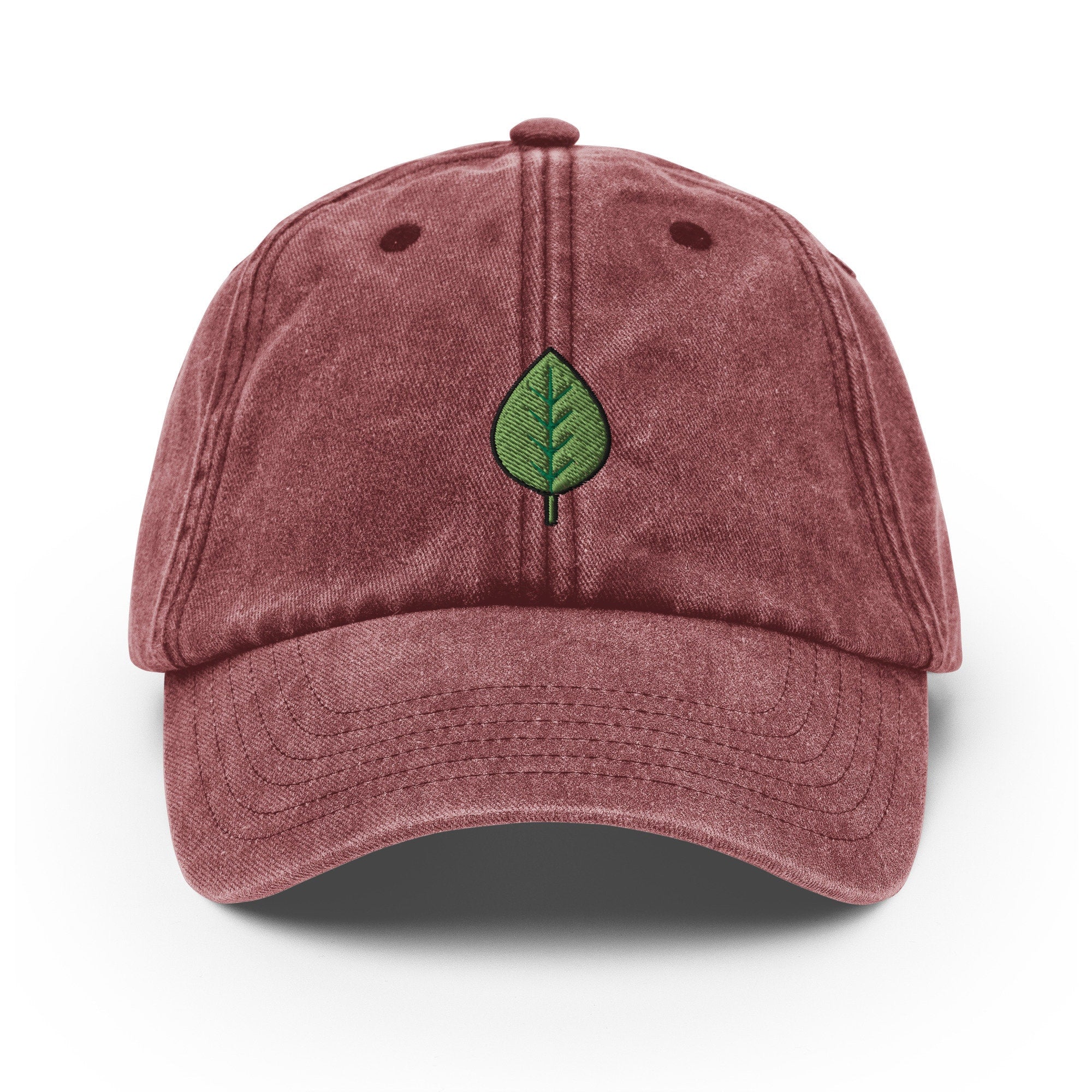 Leaf Vintage Hat, Aged Dad Cap, Faded Baseball Cap Gift - Multiple Colors