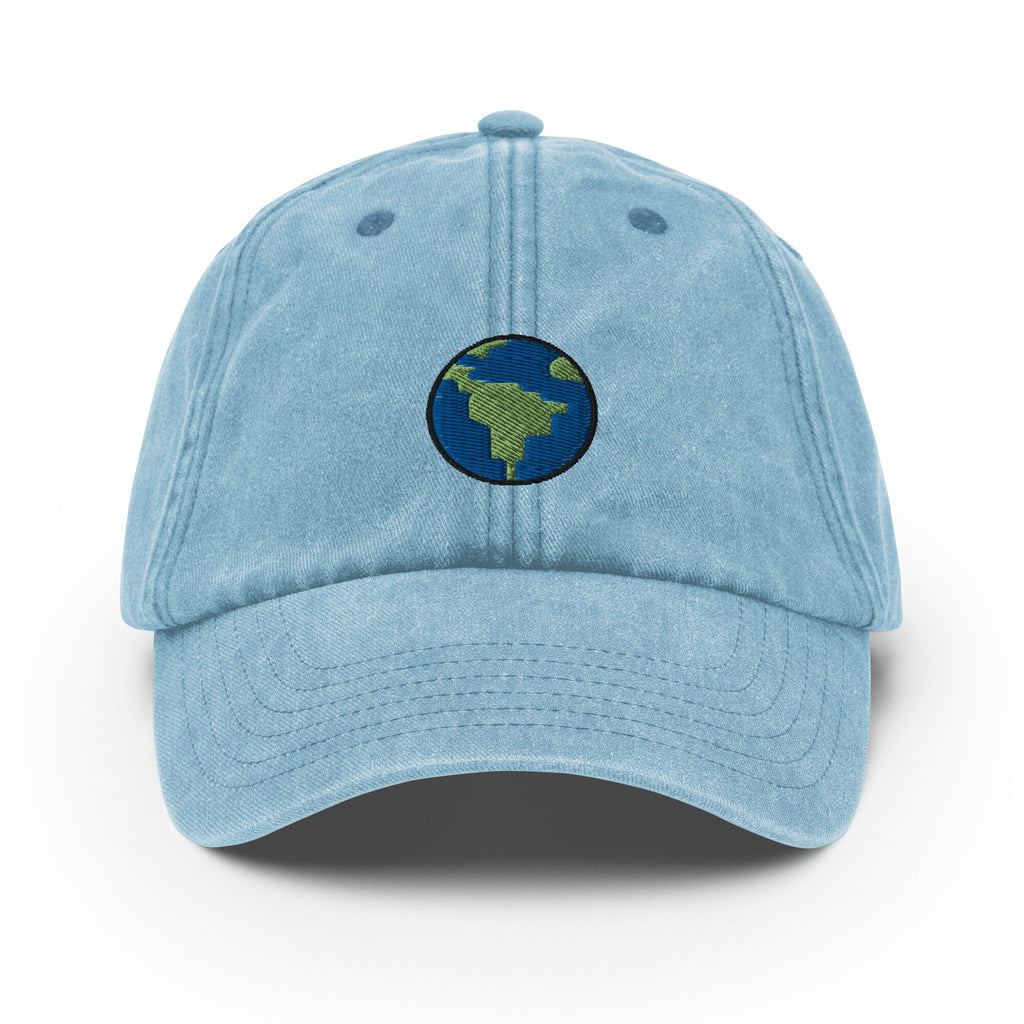Earth Vintage Hat, Aged Dad Cap, Faded Baseball Cap Gift - Multiple Colors