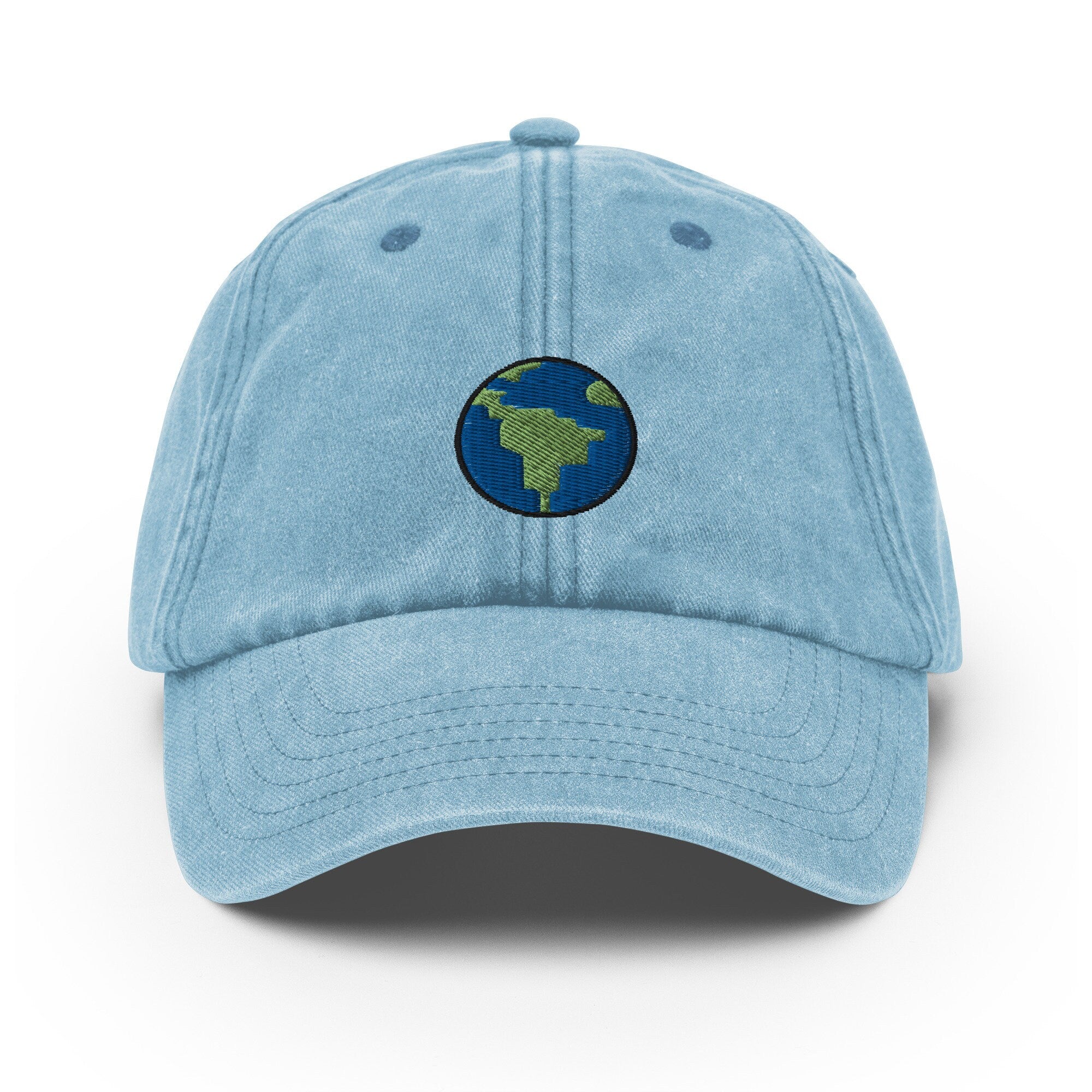 Earth Vintage Hat, Aged Dad Cap, Faded Baseball Cap Gift - Multiple Colors