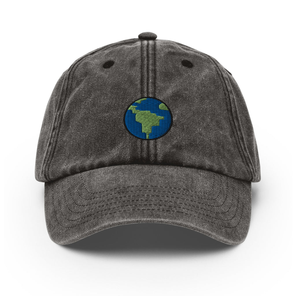 Earth Vintage Hat, Aged Dad Cap, Faded Baseball Cap Gift - Multiple Colors