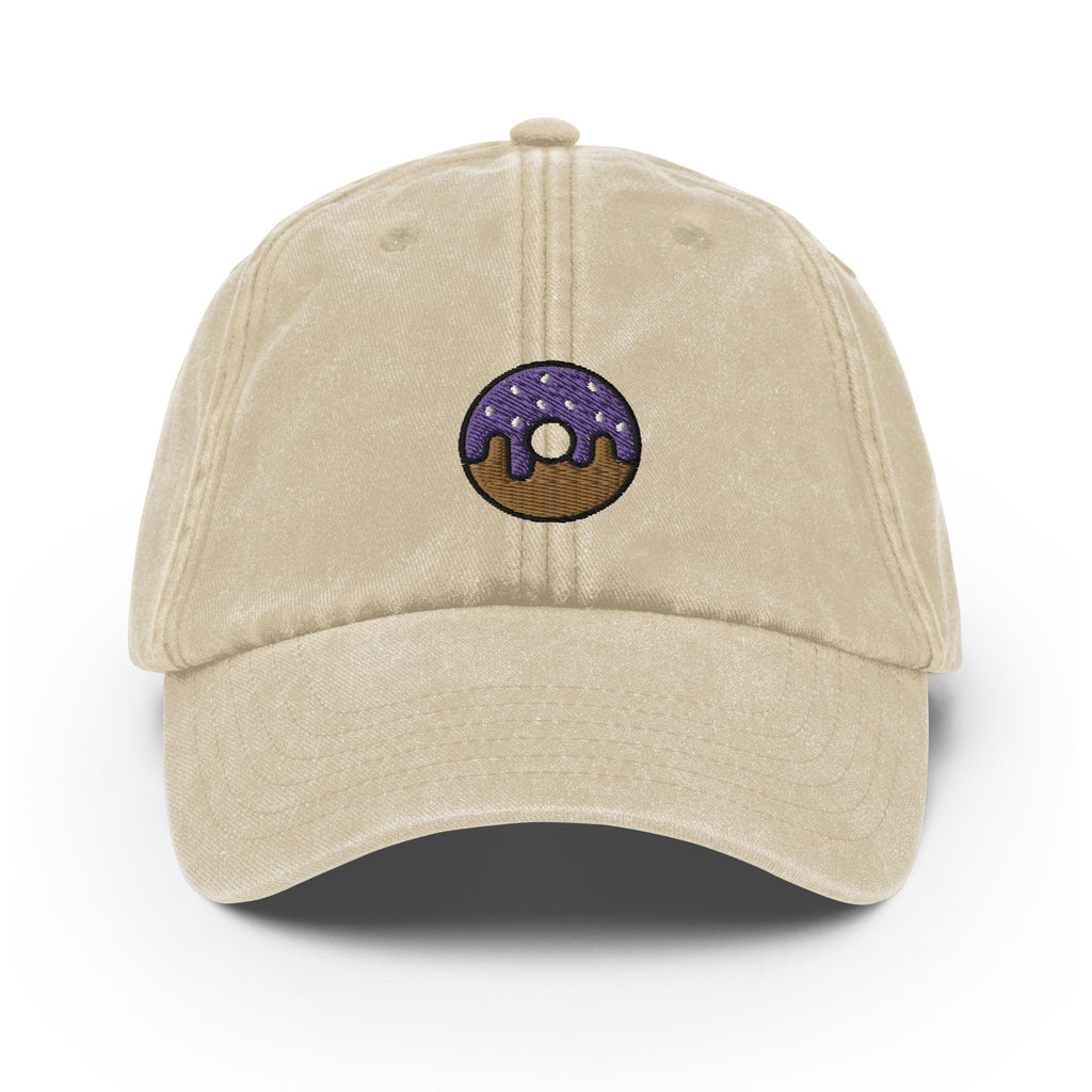 Donut Vintage Hat, Aged Dad Cap, Faded Baseball Cap Gift - Multiple Colors