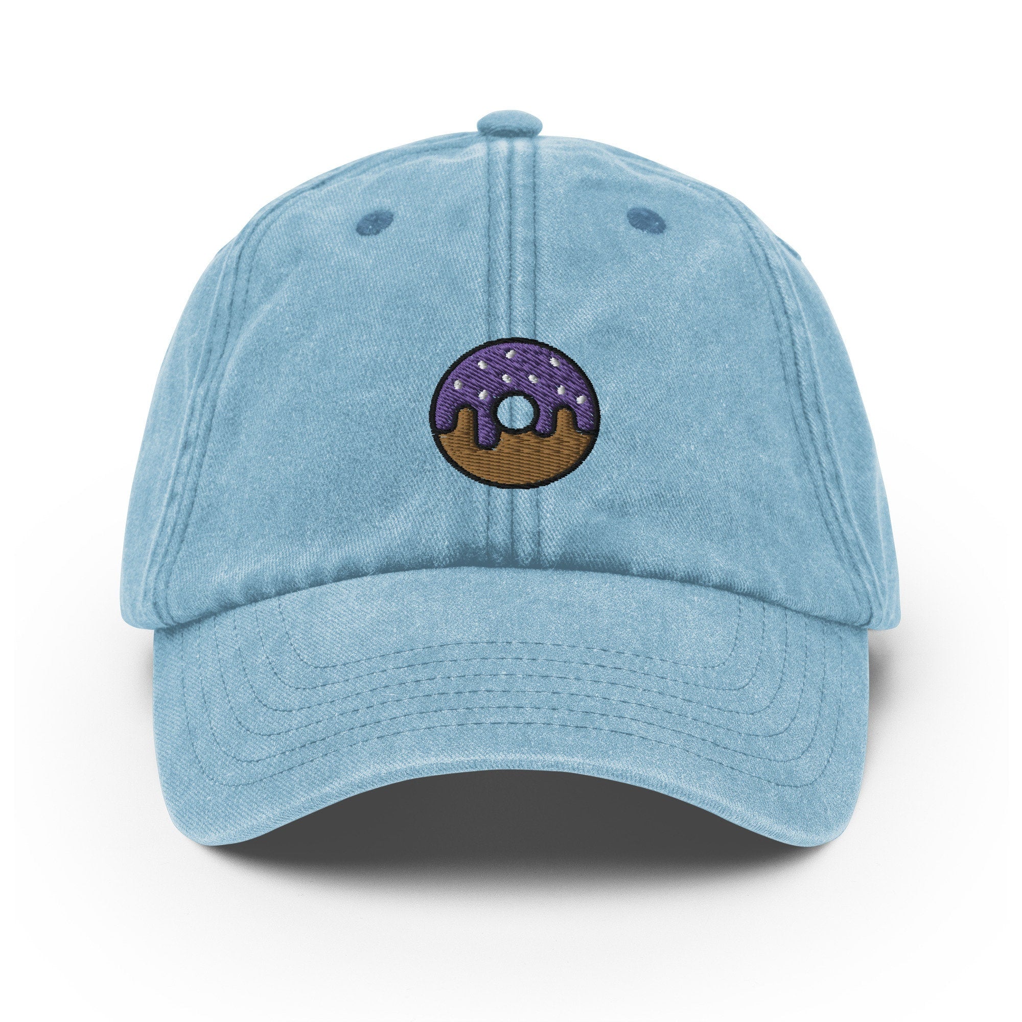 Donut Vintage Hat, Aged Dad Cap, Faded Baseball Cap Gift - Multiple Colors