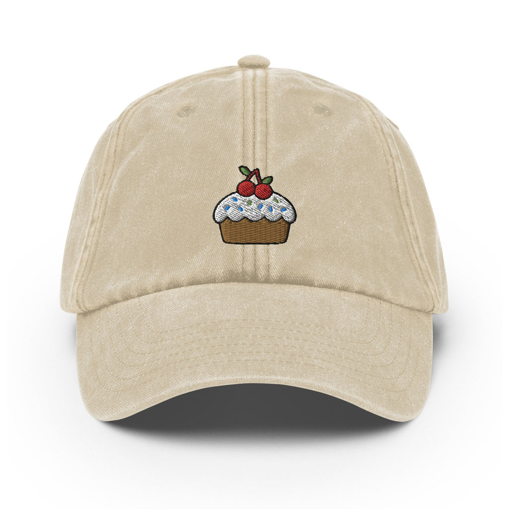 Cupcake Vintage Hat, Aged Dad Cap, Faded Baseball Cap Gift - Multiple Colors