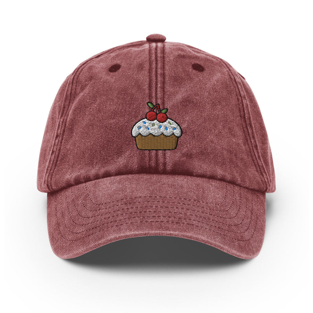 Cupcake Vintage Hat, Aged Dad Cap, Faded Baseball Cap Gift - Multiple Colors