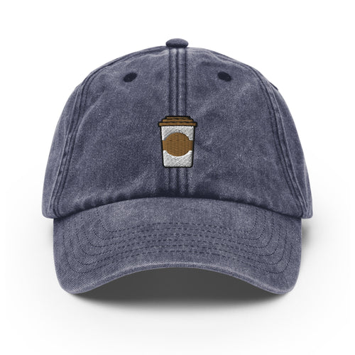 Coffee Vintage Hat, Aged Dad Cap, Faded Baseball Cap Gift - Multiple Colors