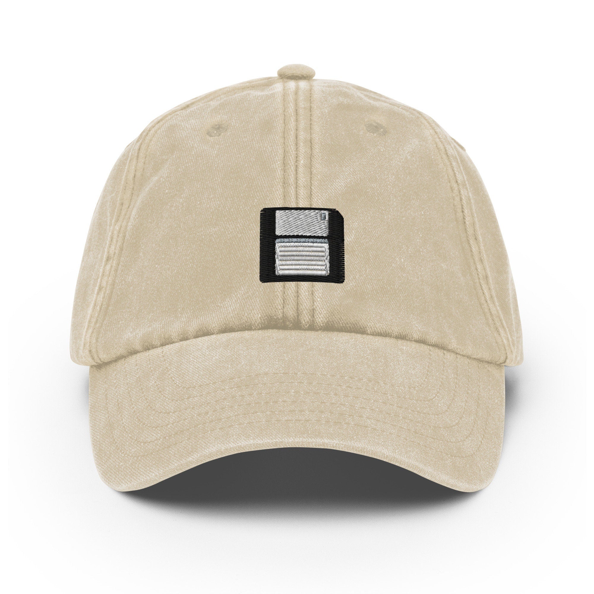 Floppy Disk Vintage Hat, Aged Dad Cap, Faded Baseball Cap Gift - Multiple Colors