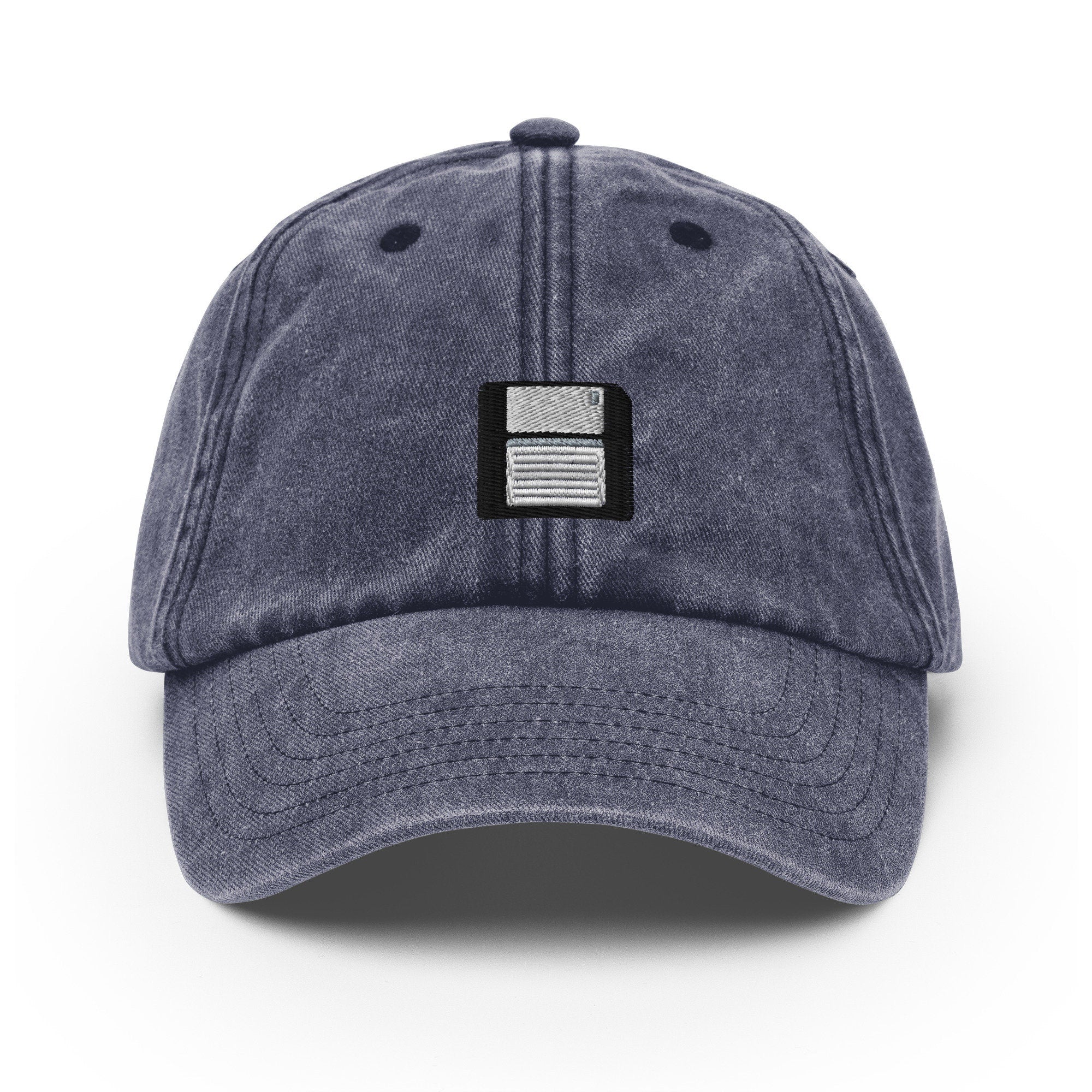 Floppy Disk Vintage Hat, Aged Dad Cap, Faded Baseball Cap Gift - Multiple Colors