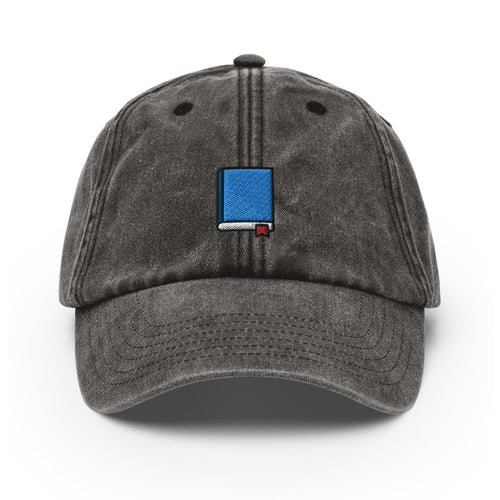 Book Vintage Hat, Aged Dad Cap, Faded Baseball Cap Gift - Multiple Colors