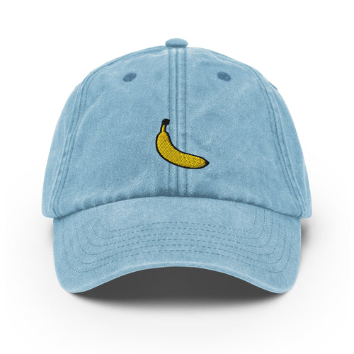 Banana Vintage Hat, Aged Dad Cap, Faded Baseball Cap Gift - Multiple Colors