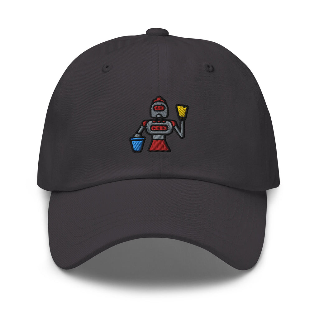 Embroidered Cleaning Robot Dad Hat: Unisex Cotton Twill Baseball Cap