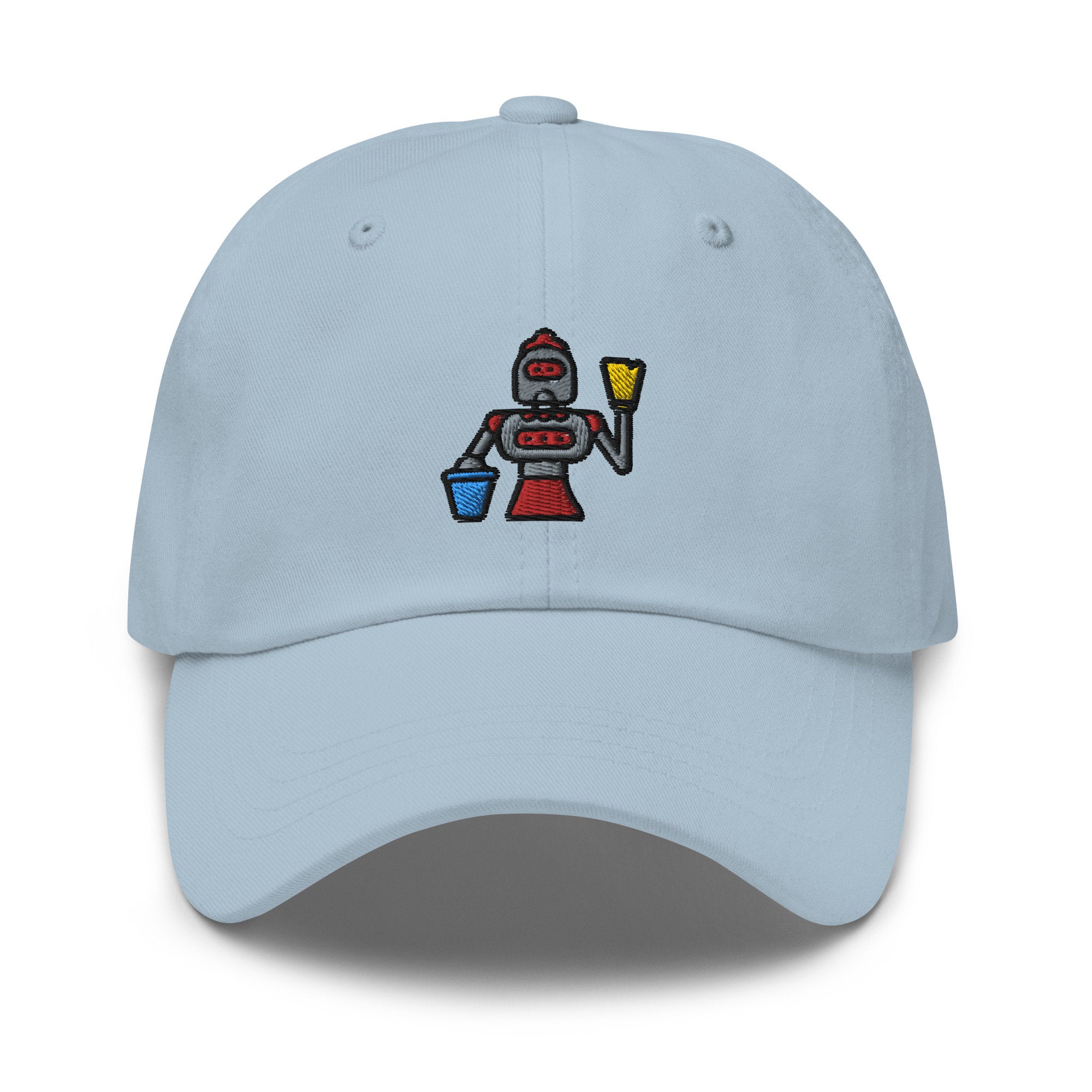 Embroidered Cleaning Robot Dad Hat: Unisex Cotton Twill Baseball Cap