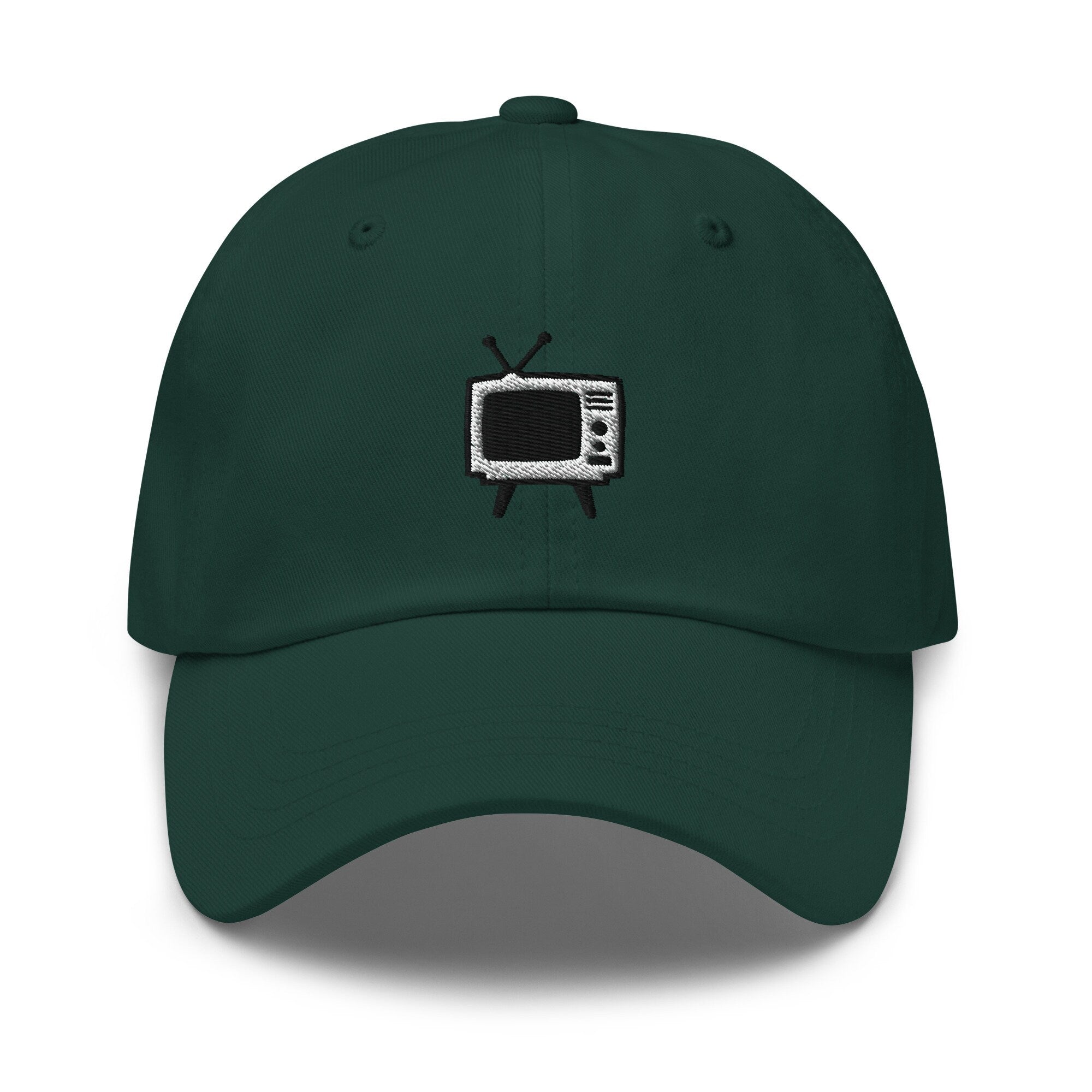 Vintage TV Embroidered Dad Hat: Unisex Cotton Twill Baseball Cap