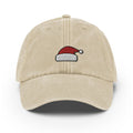 Embroidered Santa Hat Dad Cap: Vintage Faded Baseball Cap