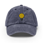 Light Bulb Vintage Hat, Aged Dad Cap, Faded Baseball Cap Gift - Multiple Colors