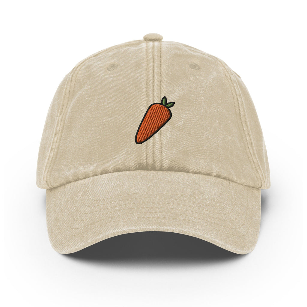 Carrot Vintage Hat, Aged Dad Cap, Faded Baseball Cap Gift - Multiple Colors