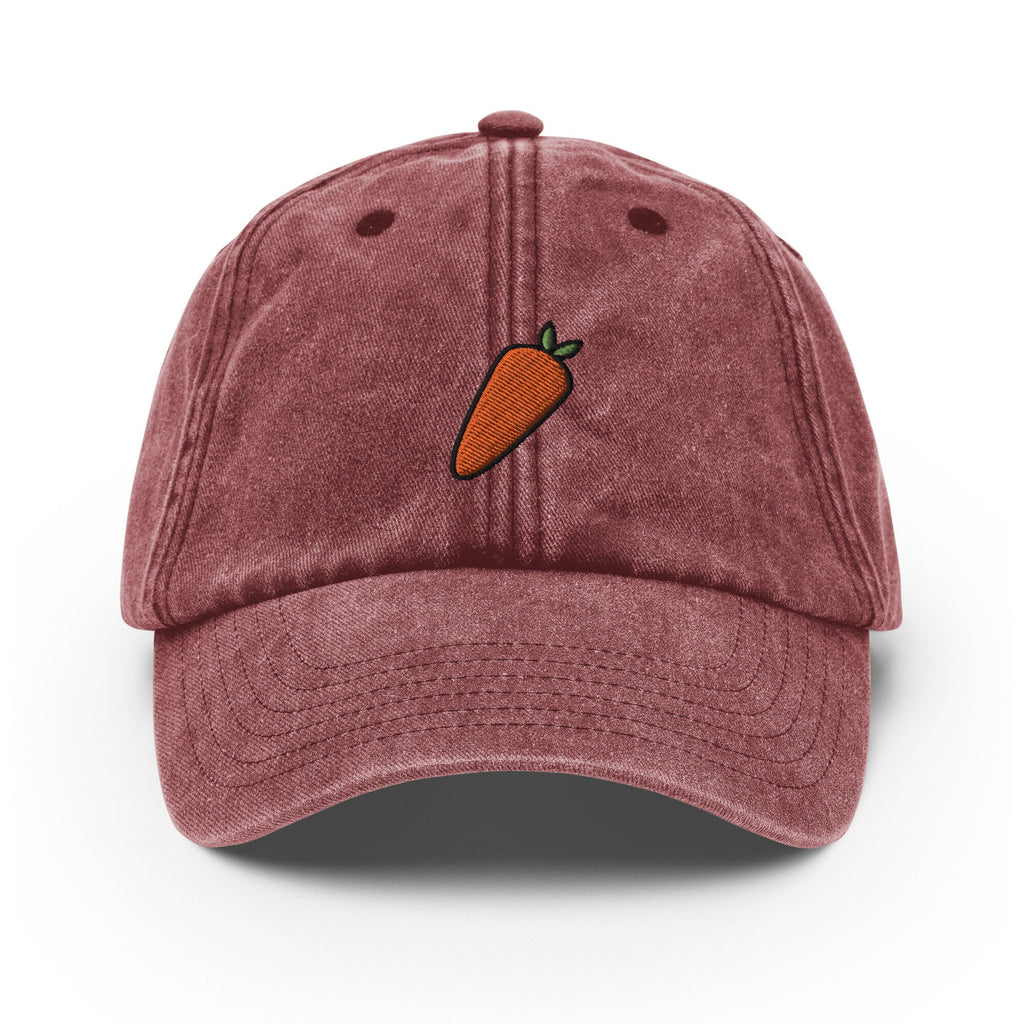 Carrot Vintage Hat, Aged Dad Cap, Faded Baseball Cap Gift - Multiple Colors