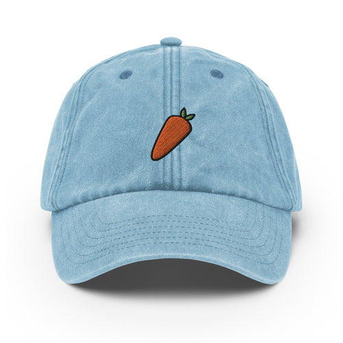 Carrot Vintage Hat, Aged Dad Cap, Faded Baseball Cap Gift - Multiple Colors