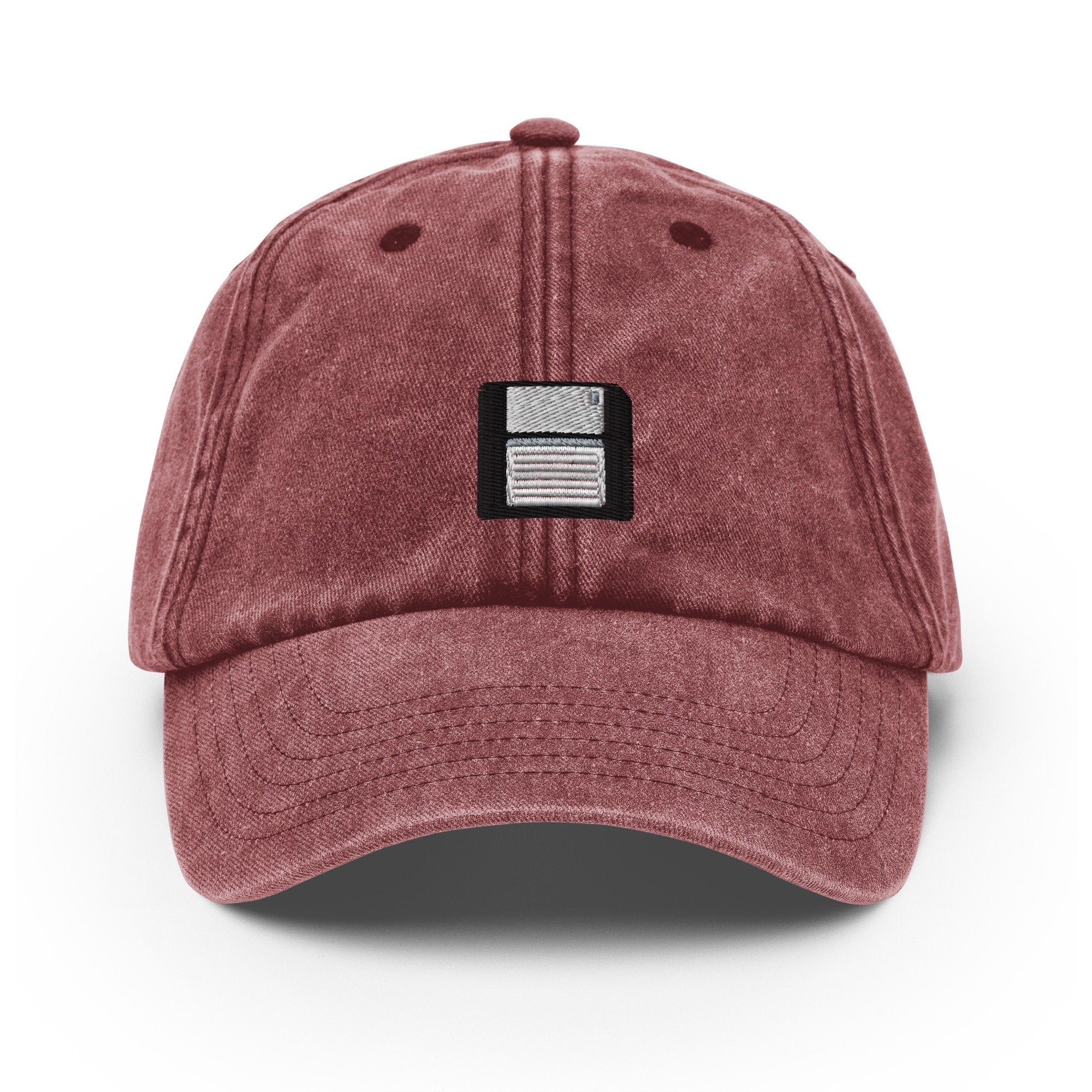 Floppy Disk Vintage Hat, Aged Dad Cap, Faded Baseball Cap Gift - Multiple Colors