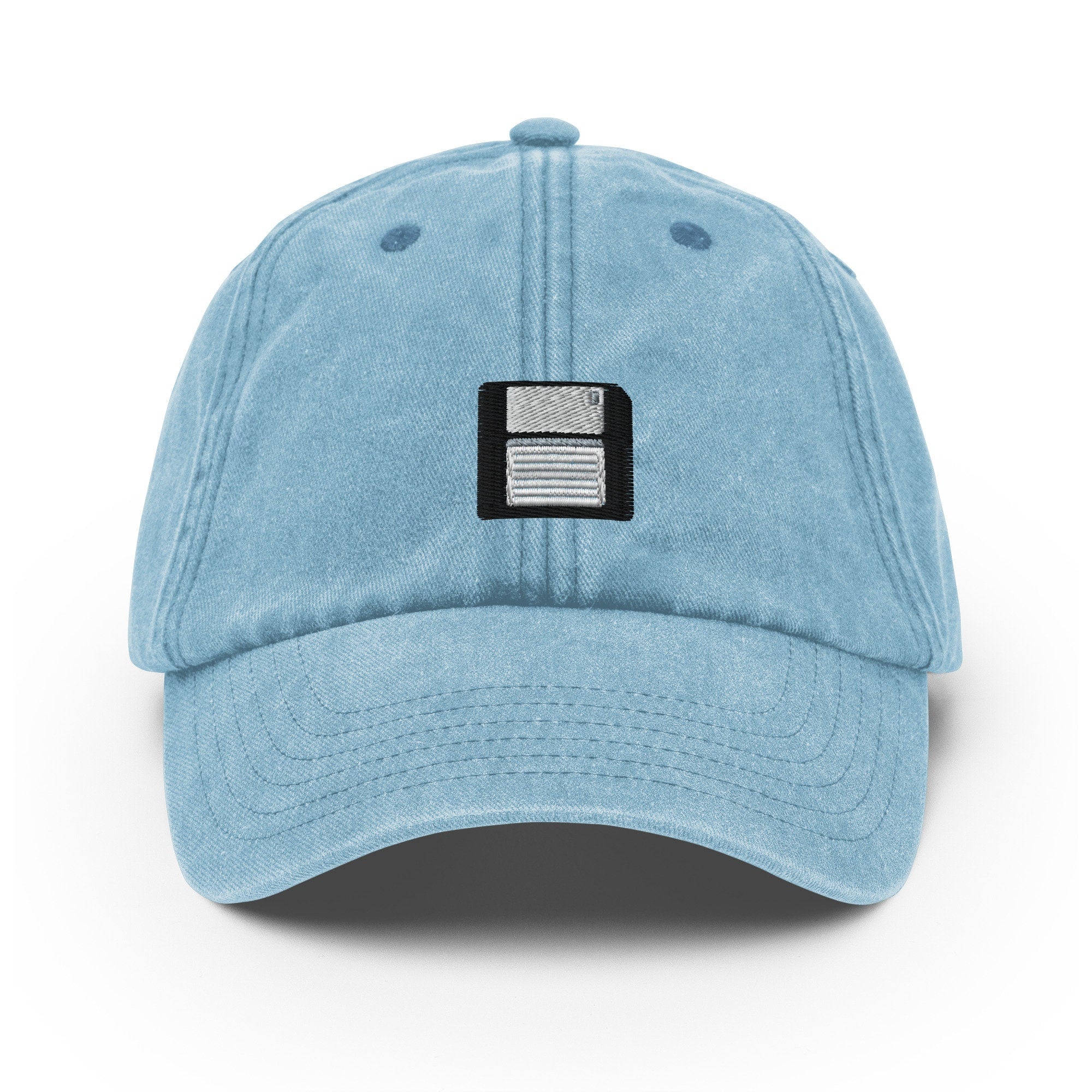 Floppy Disk Vintage Hat, Aged Dad Cap, Faded Baseball Cap Gift - Multiple Colors