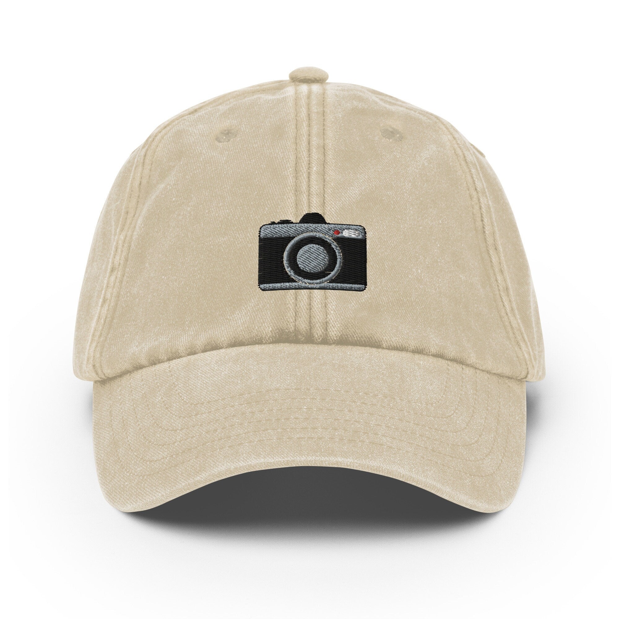 Camera Vintage Hat, Aged Dad Cap, Faded Baseball Cap Gift - Multiple Colors