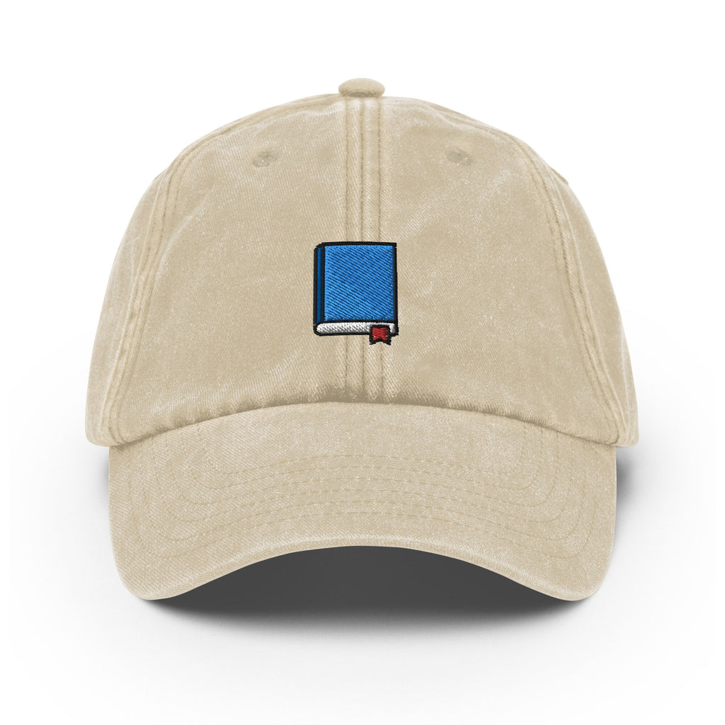 Book Vintage Hat, Aged Dad Cap, Faded Baseball Cap Gift - Multiple Colors