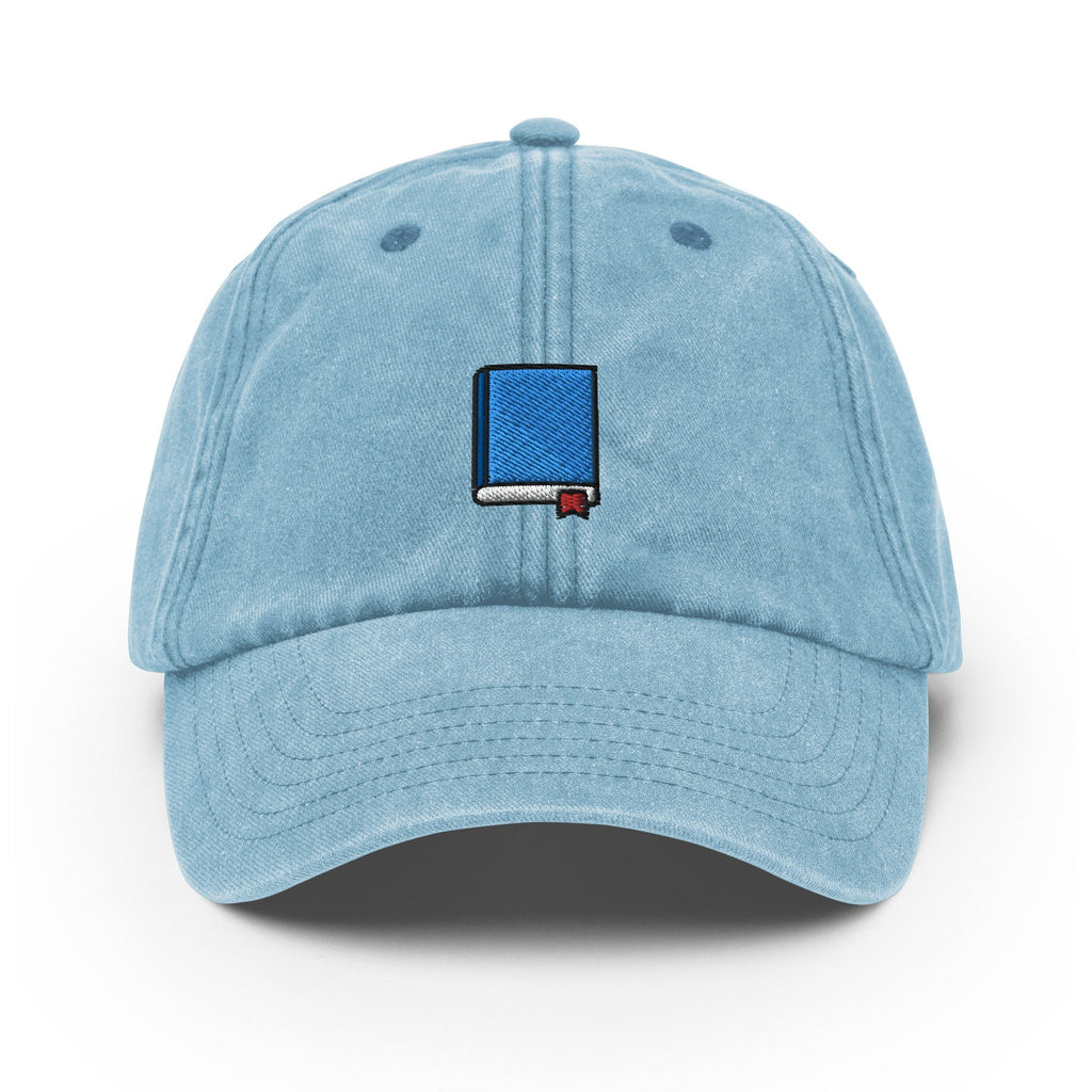 Book Vintage Hat, Aged Dad Cap, Faded Baseball Cap Gift - Multiple Colors