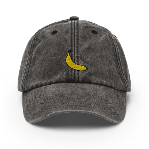 Banana Vintage Hat, Aged Dad Cap, Faded Baseball Cap Gift - Multiple Colors