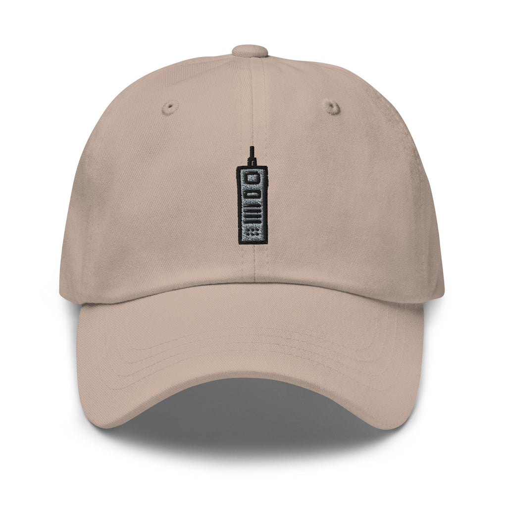 Vintage Cell Phone Embroidered Dad Hat: Unisex Cotton Twill Cap