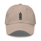 Vintage Cell Phone Embroidered Dad Hat: Unisex Cotton Twill Cap