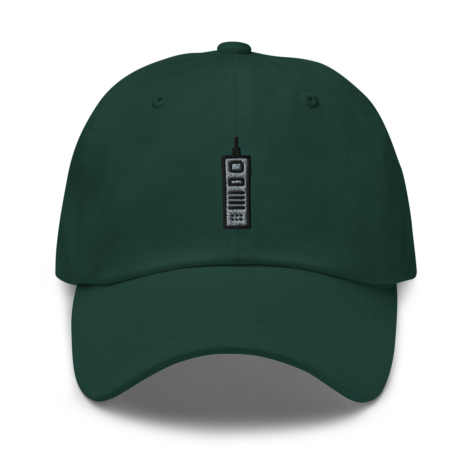 Vintage Cell Phone Embroidered Dad Hat: Unisex Cotton Twill Cap