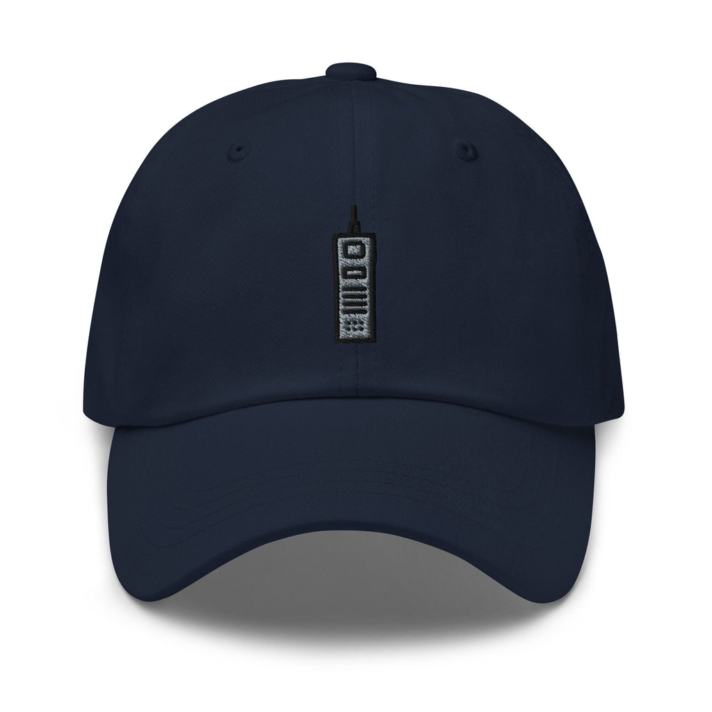 Vintage Cell Phone Embroidered Dad Hat: Unisex Cotton Twill Cap