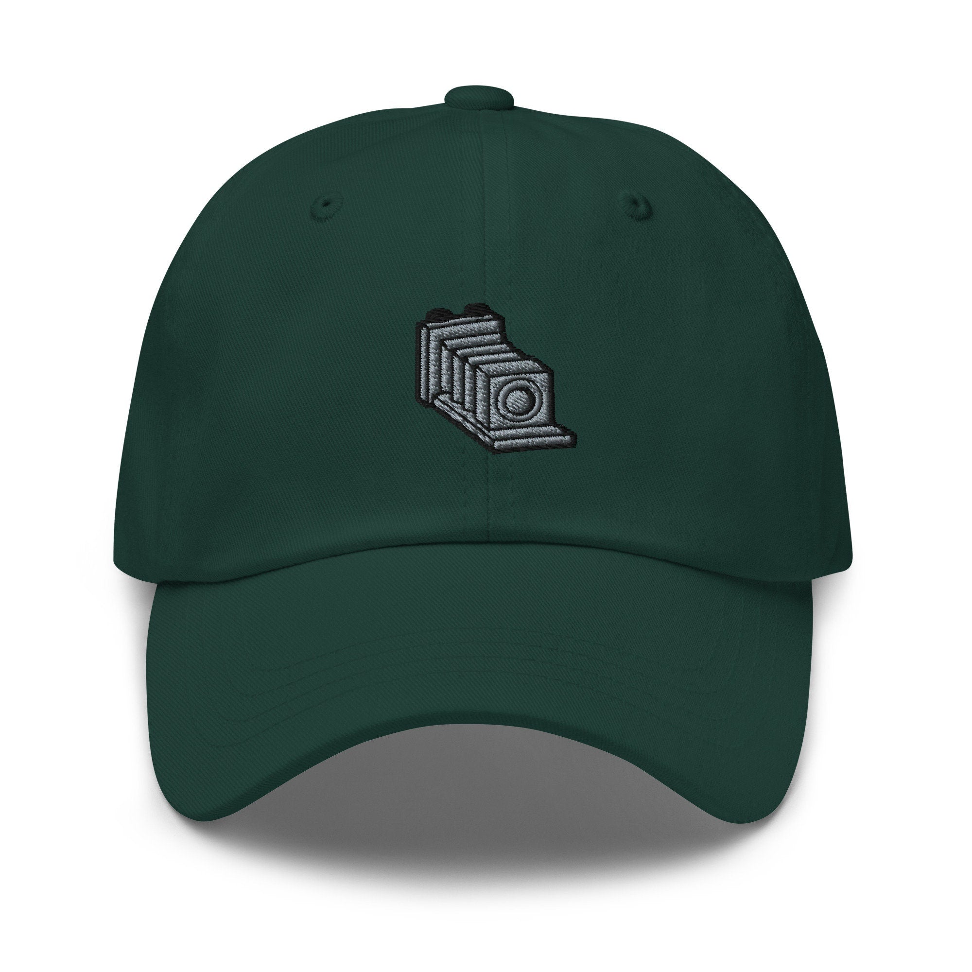 Embroidered Vintage Camera Dad Hat - Chino Cotton Twill